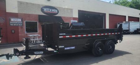 New 7 x 14 Sure-Trac Low-Pro Telescopic Dump Trailer 14k w/ Hydraulic Jack