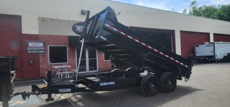 New 7 x 14 Sure-Trac Low-Pro Telescopic Dump Trailer 14k w/ Hydraulic Jack