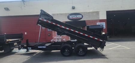 New 7 x 14 Sure-Trac Low-Pro Telescopic Dump Trailer 14k w/ Hydraulic Jack
