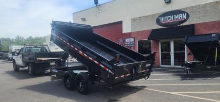 New 7 x 14 Sure-Trac Low-Pro Telescopic Dump Trailer 14k w/ Hydraulic Jack