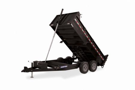 New 7 x 14 Sure-Trac Low-Pro Telescopic Dump Trailer 14k w/ Hydraulic Jack