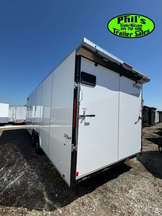 New 2026 Pace American 8.5X24 Cargo / Enclosed Trailer SCREWLESS .080 EXTERIOR UPGRADE. REAR WING & ALUMINUM WHEELS!