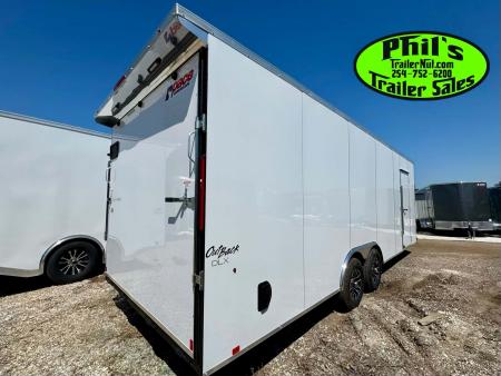 New 2026 Pace American 8.5X24 Cargo / Enclosed Trailer SCREWLESS .080 EXTERIOR UPGRADE. REAR WING & ALUMINUM WHEELS!