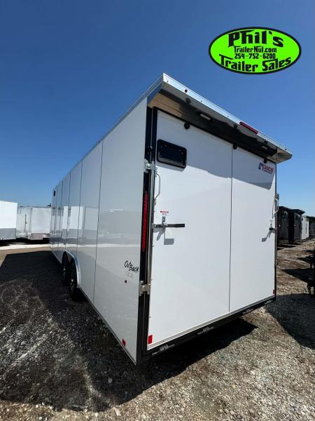 New 2026 Pace American 8.5X24 Cargo / Enclosed Trailer SCREWLESS .080 EXTERIOR UPGRADE. REAR WING & ALUMINUM WHEELS!