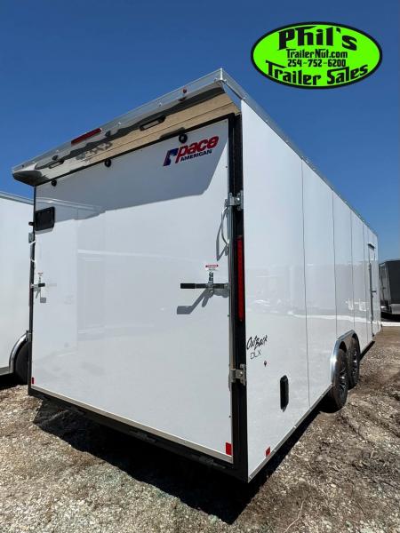 New 2026 Pace American 8.5X24 Cargo / Enclosed Trailer SCREWLESS .080 EXTERIOR UPGRADE. REAR WING & ALUMINUM WHEELS!