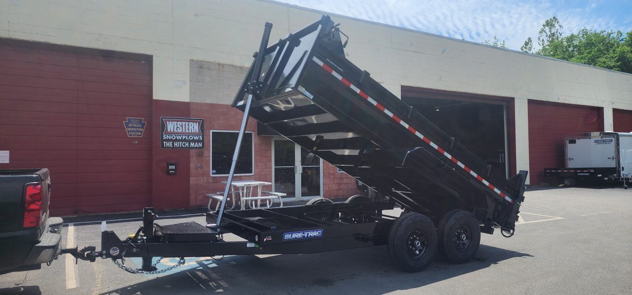 New 7 x 14 Sure-Trac Low-Pro Telescopic Dump Trailer 14k