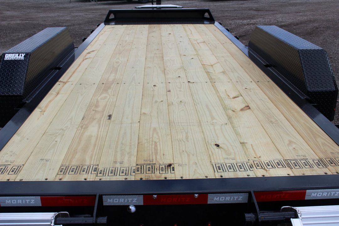 New 2026 Moritz ELBH 7' x 18' Low Pro - Aluminum Ramps - Equipment Trailer - 14000# GVW