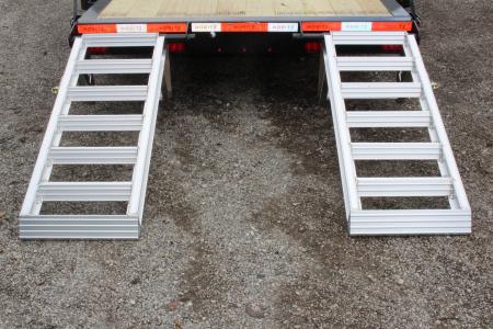 New 2026 Moritz ELBH 7' x 18' Low Pro - Aluminum Ramps - Equipment Trailer - 14000# GVW
