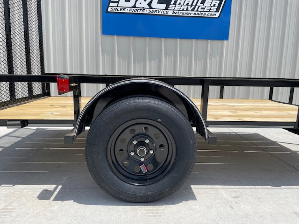 New 2026 DAVIDSON 5X10 SINGLE AXLE ANGLE TOP UTILITY W/ 4' GATE