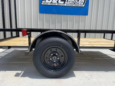 New 2026 DAVIDSON 5X10 SINGLE AXLE ANGLE TOP UTILITY W/ 4' GATE