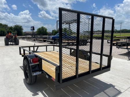 New 2026 DAVIDSON 5X10 SINGLE AXLE ANGLE TOP UTILITY W/ 4' GATE