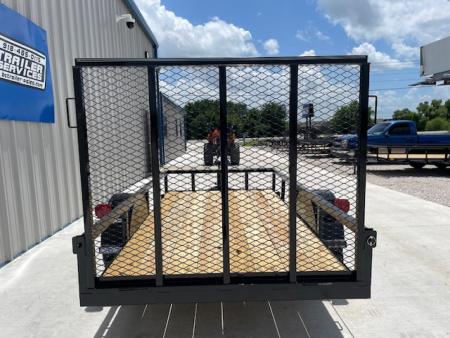 New 2026 DAVIDSON 5X10 SINGLE AXLE ANGLE TOP UTILITY W/ 4' GATE