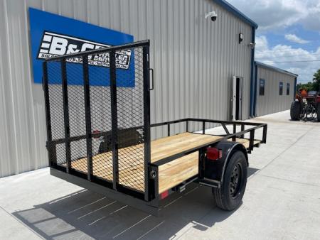 New 2026 DAVIDSON 5X10 SINGLE AXLE ANGLE TOP UTILITY W/ 4' GATE