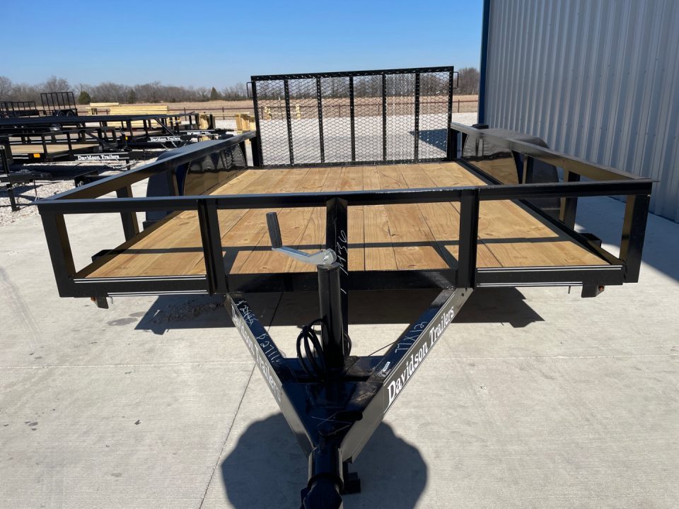 New 2026 DAVIIDSON 77X12 (2) TANDEM 3500lb AXLES, ANGLE TOP DOVETAIL 36"GATE UTILITY TRAILER