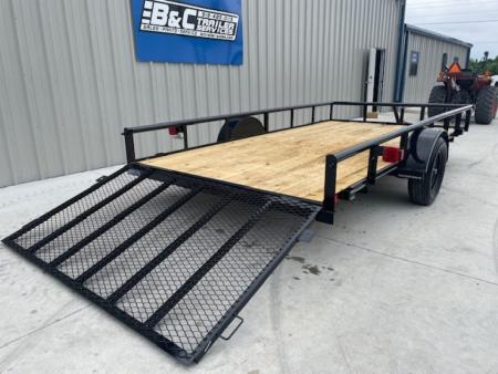New 2026 DAVIDSON 83X14 (1)SINGLE AXLE PIPE TOP 4' GATE UTILITY