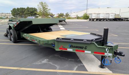 New Diamond C 24' HXD-210 Power Tilt 102  Wide: 23K (GVWR), Hyd Jack, Drive Over Fenders, Equipment Trailer