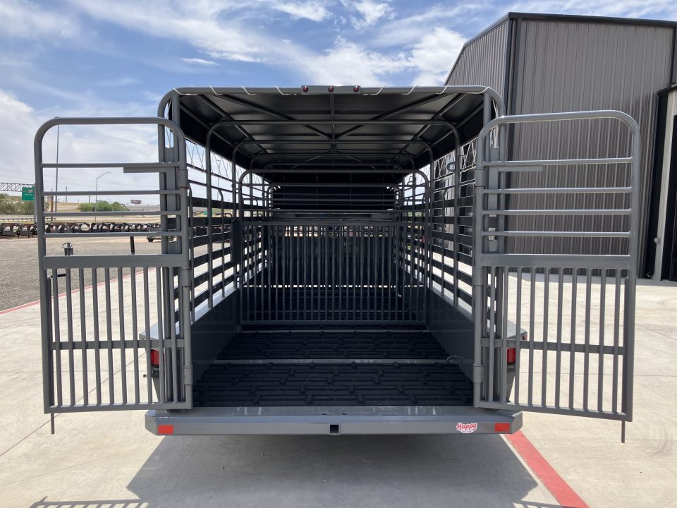 New 2026 Delco 6'8"x20' GN Bar Top Livestock Trailer - B8 Cattleman