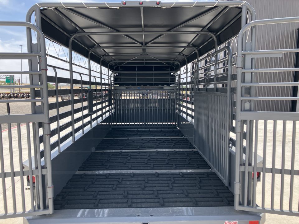 New 2026 Delco 6'8"x20' GN Bar Top Livestock Trailer - B8 Cattleman