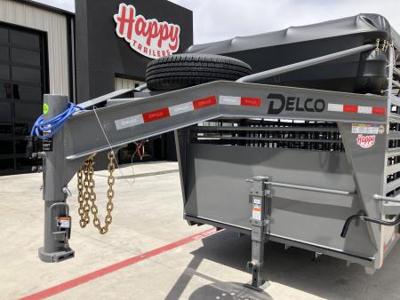 New 2026 Delco 6'8"x20' GN Bar Top Livestock Trailer - B8 Cattleman