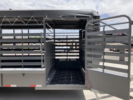 New 2026 Delco 6'8"x20' GN Bar Top Livestock Trailer - B8 Cattleman