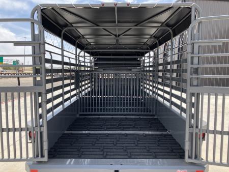 New 2026 Delco 6'8"x20' GN Bar Top Livestock Trailer - B8 Cattleman