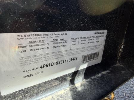 New 2026 PJ Trailers DM 14' Dump Trailer- 14K- 3FT Sides- 14 Ply tires