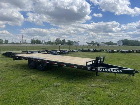 New 2026 PJ Trailers 14K 102  x 20' F8 Deckover Trailer W/ SLIDE-IN RAMPS