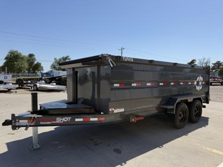 New 2026 Buckshot MFG TLP416 Hydraulic Jacks & 8K Axles Dump Trailer
