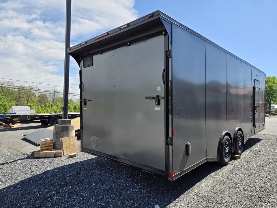 New 8.5 x 24 Homesteader Champion Enclosed Cargo Trailer, 10k GVWR ***Charcoal Black Out w/Spread Torsion Axles, PolyCor Side Panels & Alum Wheels