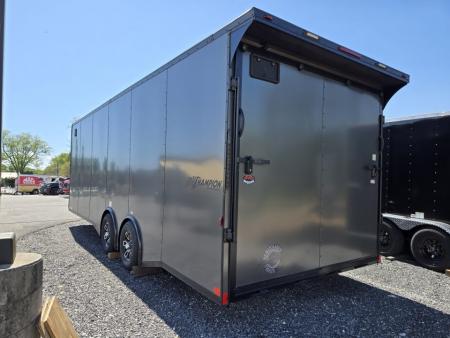 New 8.5 x 24 Homesteader Champion Enclosed Cargo Trailer, 10k GVWR ***Charcoal Black Out w/Spread Torsion Axles, PolyCor Side Panels & Alum Wheels