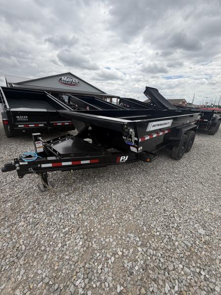 New 2027 PJ TRAILERS DUMP DT162 83X16 TA TELESCOPIC 24  SIDES (GVW:14000) BLACK