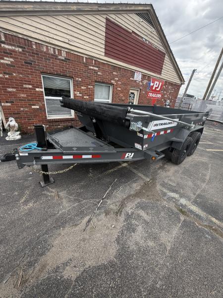 New 2027 PJ TRAILERS DUMP DT1142 83X14 TA TELESCOPIC 24  SIDES (GVW:14000) GREY