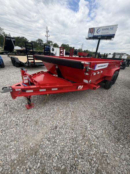 New 2027 PJ TRAILERS DUMP DT162 83X16 TA TELESCOPIC 24  SIDES (GVW:14000) RED