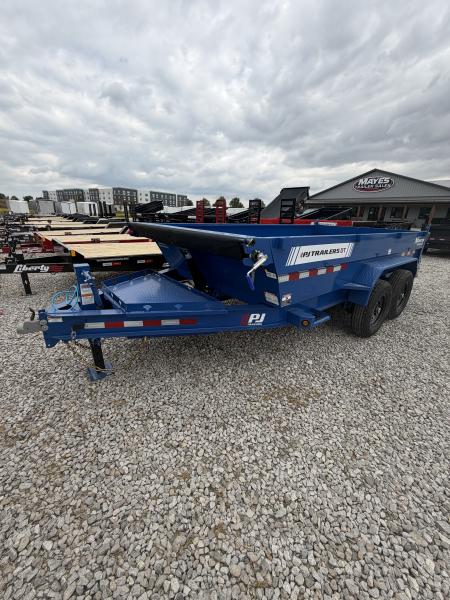 New 2027 PJ TRAILERS DUMP DT1142 83X14 TA TELESCOPIC 24  SIDES (GVW:14000) JET BLUE
