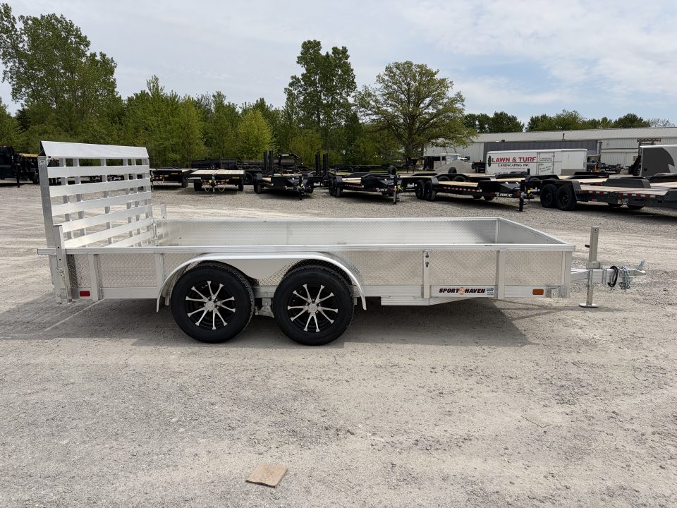 New 2026 Sport Haven AUT714TDS (7' X 14') 7K Deluxe Utility Trailer w/ ATP Sides