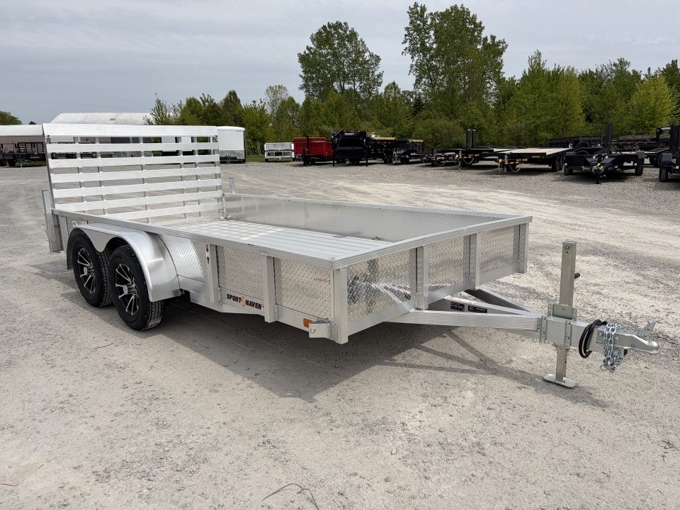 New 2026 Sport Haven AUT714TDS (7' X 14') 7K Deluxe Utility Trailer w/ ATP Sides