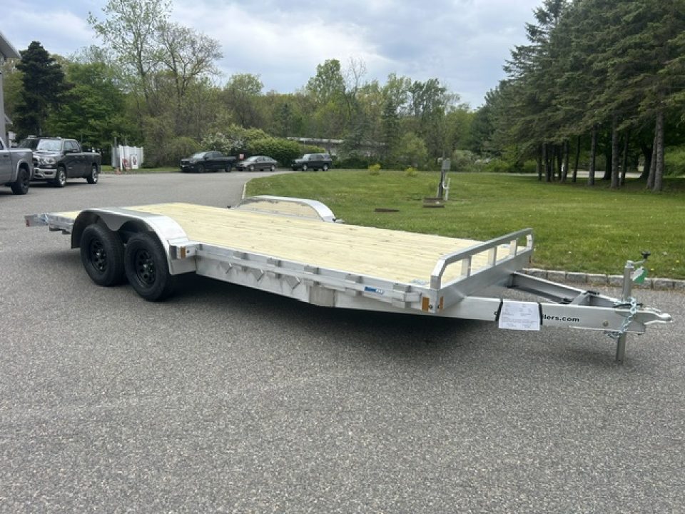 New 2027 ALCOM ECO 7X20 Aluminum Frame Wood Deck Car Hauler