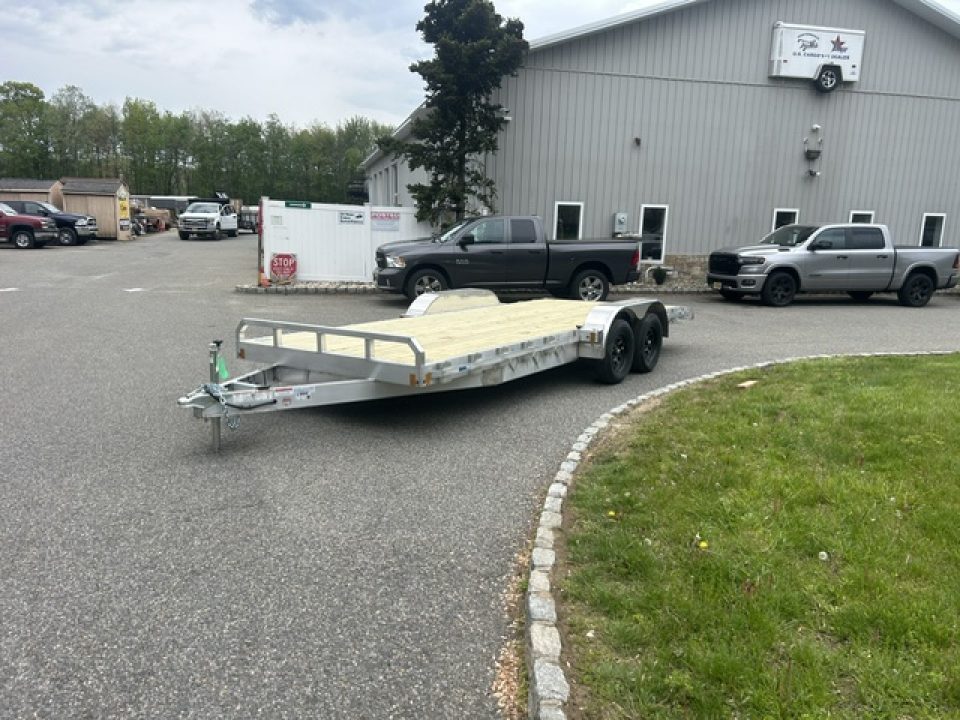 New 2027 ALCOM ECO 7X20 Aluminum Frame Wood Deck Car Hauler