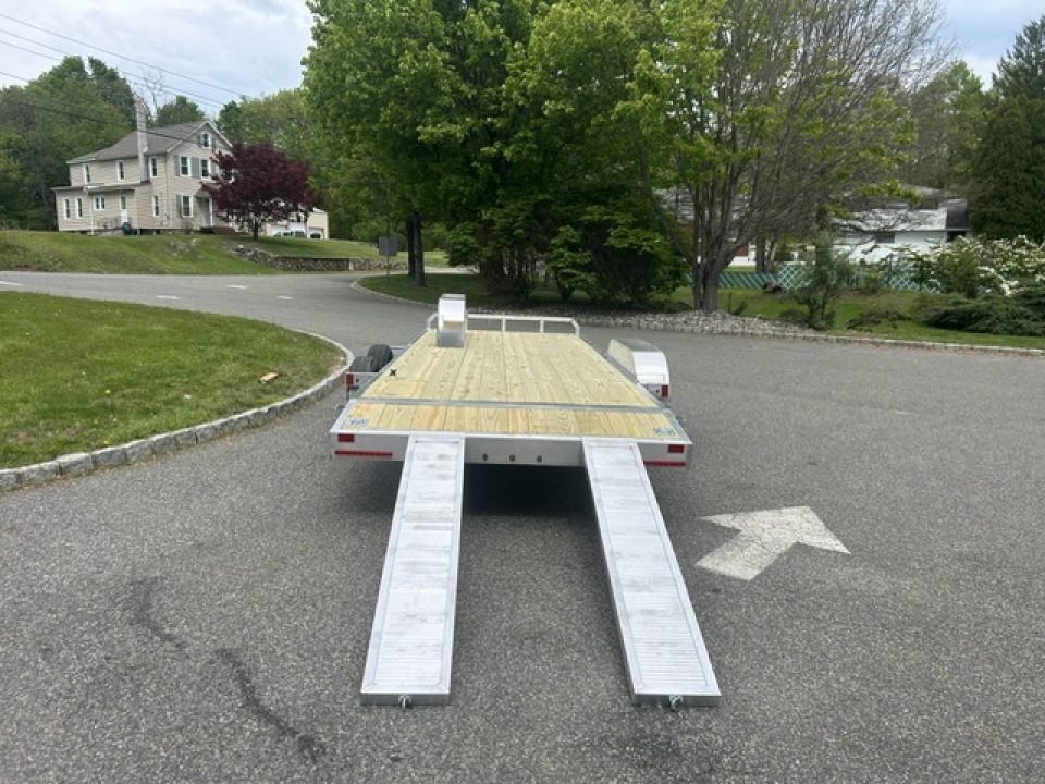 New 2027 ALCOM ECO 7X20 Aluminum Frame Wood Deck Car Hauler