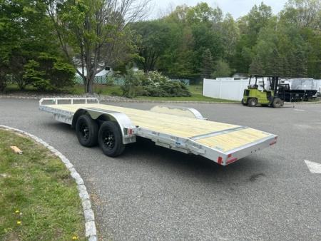 New 2027 ALCOM ECO 7X20 Aluminum Frame Wood Deck Car Hauler