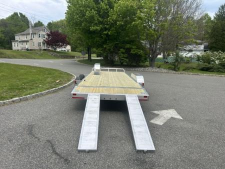 New 2027 ALCOM ECO 7X20 Aluminum Frame Wood Deck Car Hauler