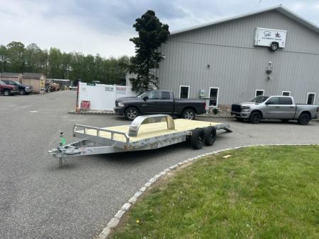New 2027 ALCOM ECO 7X20 Aluminum Frame Wood Deck Car Hauler