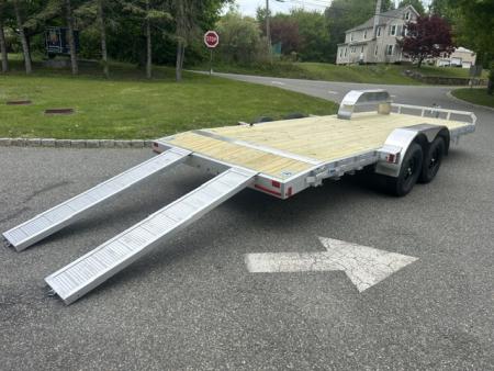 New 2027 ALCOM ECO 7X20 Aluminum Frame Wood Deck Car Hauler