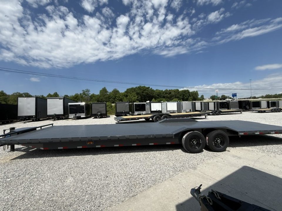 New Lamar Car Hauler 102x36 14K W/ Steel Floor, Tool Box & Winch Plate