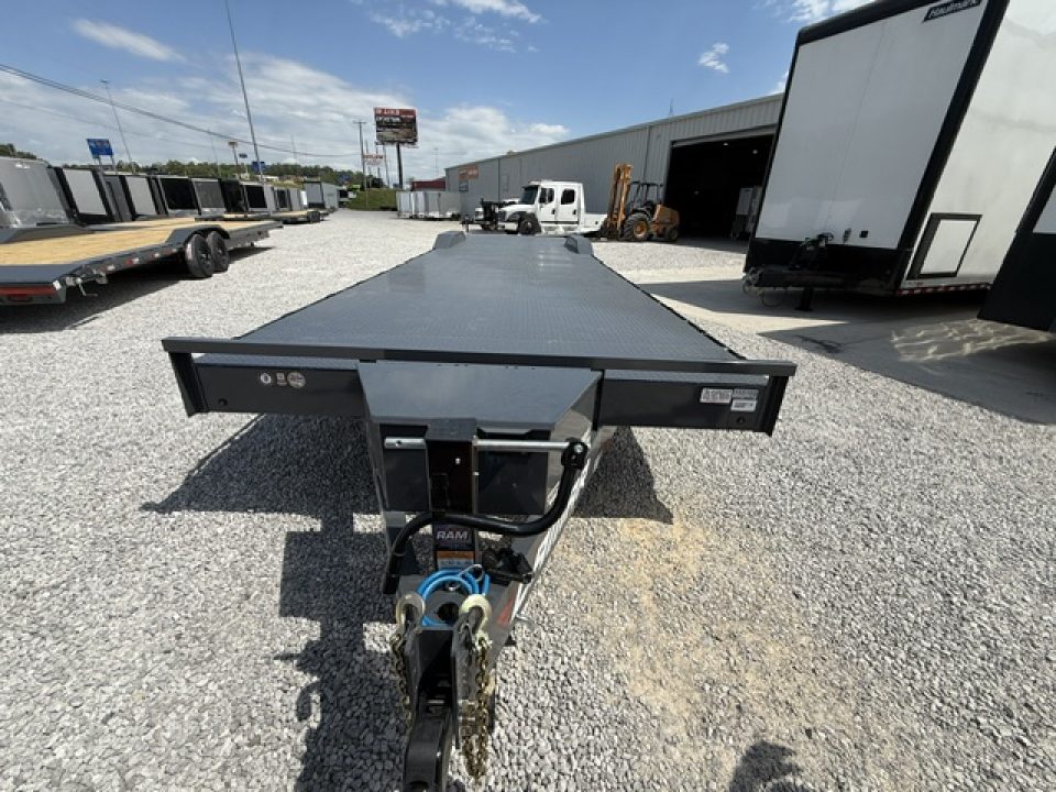 New Lamar Car Hauler 102x36 14K W/ Steel Floor, Tool Box & Winch Plate