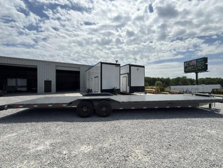 New Lamar Car Hauler 102x36 14K W/ Steel Floor, Tool Box & Winch Plate