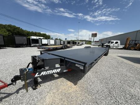 New Lamar Car Hauler 102x36 14K W/ Steel Floor, Tool Box & Winch Plate