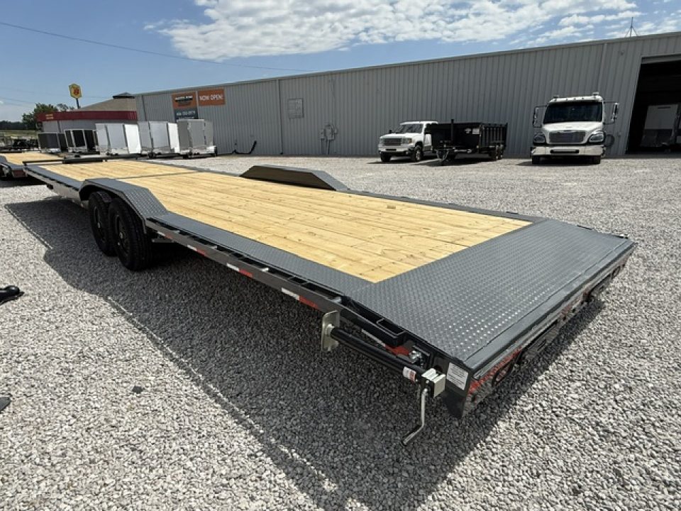 New Lamar Car Hauler 102x36 14K W/ Tool Box & Winch Plate