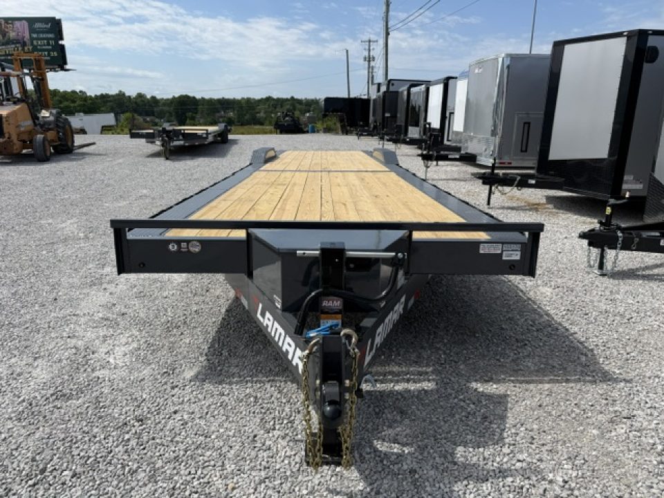 New Lamar Car Hauler 102x36 14K W/ Tool Box & Winch Plate