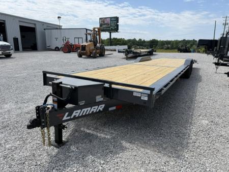 New Lamar Car Hauler 102x36 14K W/ Tool Box & Winch Plate